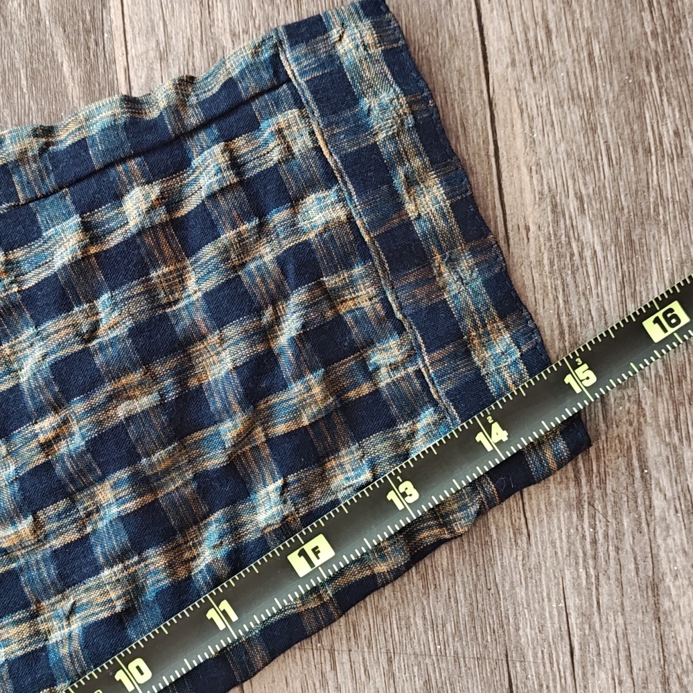 Duffield Lane Stephanie Dress. Navy Plaid. Size L - Picture 4 of 8